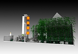 園林展位3Dmax模型設(shè)計(jì)