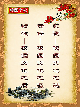 校園文化墻設(shè)計PSD素材