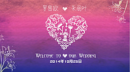 婚禮背景圖片PSD分層素材