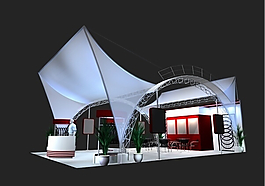 高級展臺展位設(shè)計(jì)3D模型