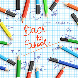 創(chuàng)意鉛筆背景矢量素材