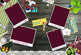 兒童成長(zhǎng)相冊(cè)模板PSD素材