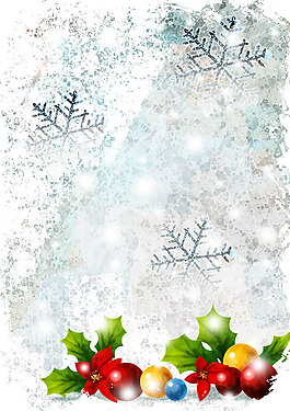 圣誕雪花背景圖片PSD素材