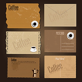 咖啡裝飾紙張背景矢量素材