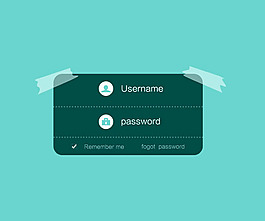 登錄界面設計PSD素材