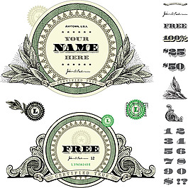 創意金融標簽矢量素材