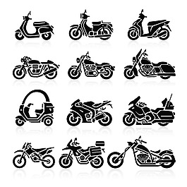 摩托車設(shè)計(jì)矢量素材