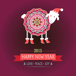 2015年新年海报矢量素材