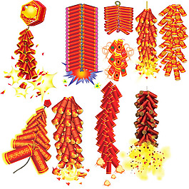 新年鞭炮图片PSD分层素材