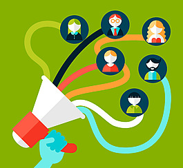 社交小人圖標(biāo)背景矢量素材