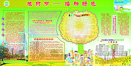 植樹節(jié)手抄報圖片PSD素材