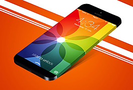 手機ios7模型PSD分層素材