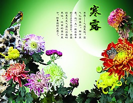 二十四節氣展板PSD素材