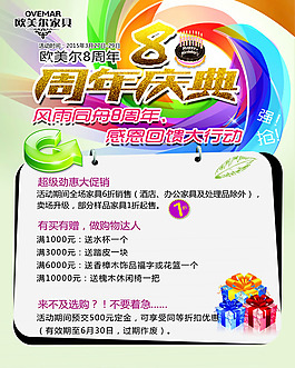 周年慶典活動海報PSD素材