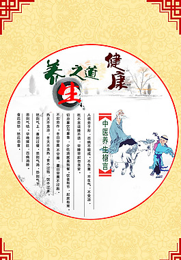 中醫(yī)養(yǎng)生展板PSD素材