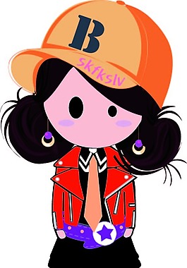 卡通可愛女孩