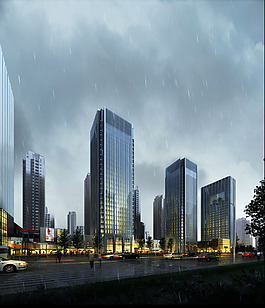 雨天的建筑