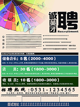 招聘海報(bào)