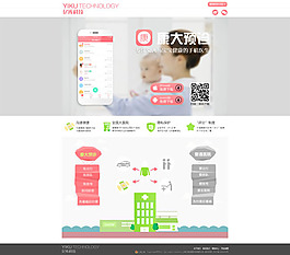 科技網(wǎng)站模板PSD素材