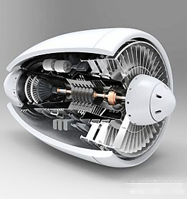航空器發動機3D模型下載.
