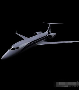 雙引擎商務飛機三維模型