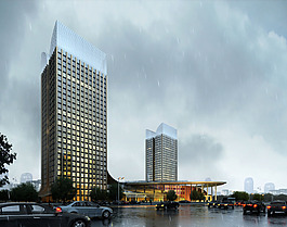 雨天的建筑