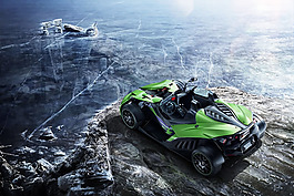 賽車海報PSD素材