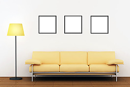 客廳掛畫效果圖PSD分層素材