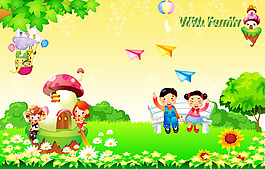 幼兒園展板圖片PSD素材