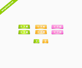 下載按鈕圖標PSD素材