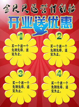 開(kāi)業(yè)活動(dòng)宣傳單設(shè)計(jì)PSD素材