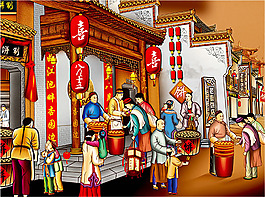 中国传统文化元素PSD分层素材