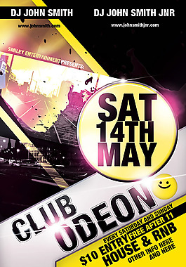 時尚酒吧海報設計PSD素材