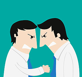 憤怒的商務(wù)職場(chǎng)男子矢量圖