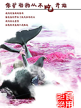 保護野生動物公益海報PSD素材