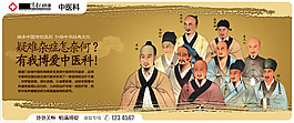 医院中医科宣传展板PSD素材