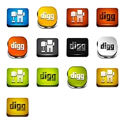 個性DIGG媒體LOGO圖標