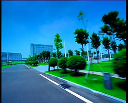 城市大道草地視頻素材