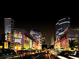 繁华城市夜景