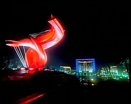 城市噴泉廣場(chǎng)視頻素材