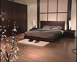臥室(豪華大床)一組視頻素材