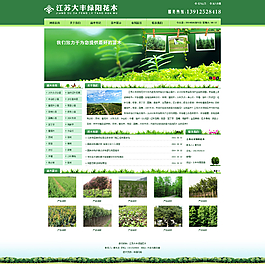 苗木网站PSD模板图片