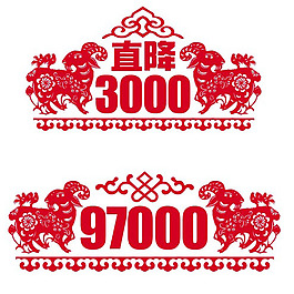 創(chuàng)意羊年車(chē)貼