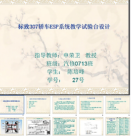標(biāo)致307轎車ESP系統(tǒng)PPT