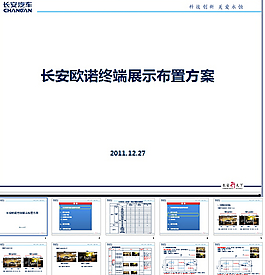 長安歐諾終端展示布置方案PPT