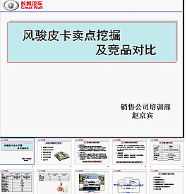 長城風駿賣點挖掘及終端答話術PPT
