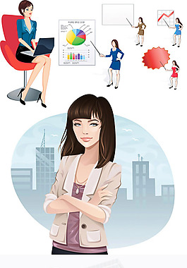 職業(yè)女性矢量
