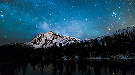 星空夜景視頻素材