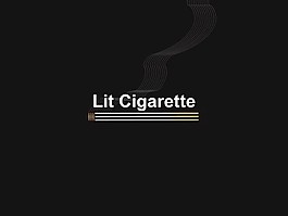 點(diǎn)燃的香煙的PowerPoint模板