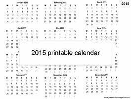 2015打印日歷模板